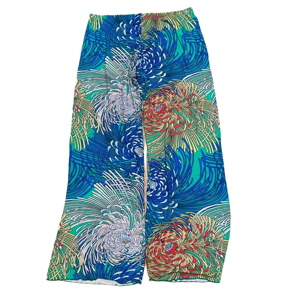 Vibrant Floral Wide Leg Pants XL